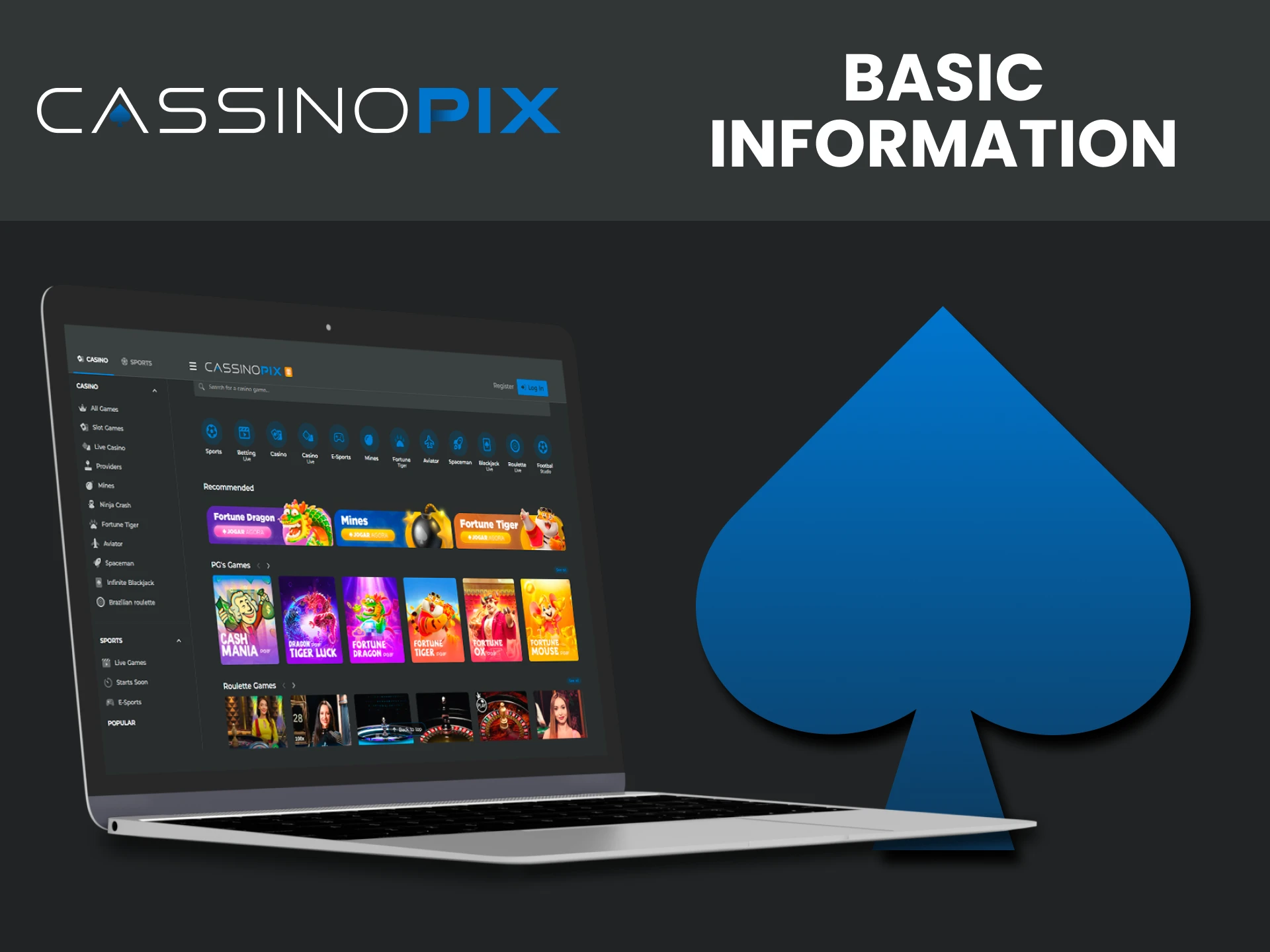 We will provide information about Cassino Pix.