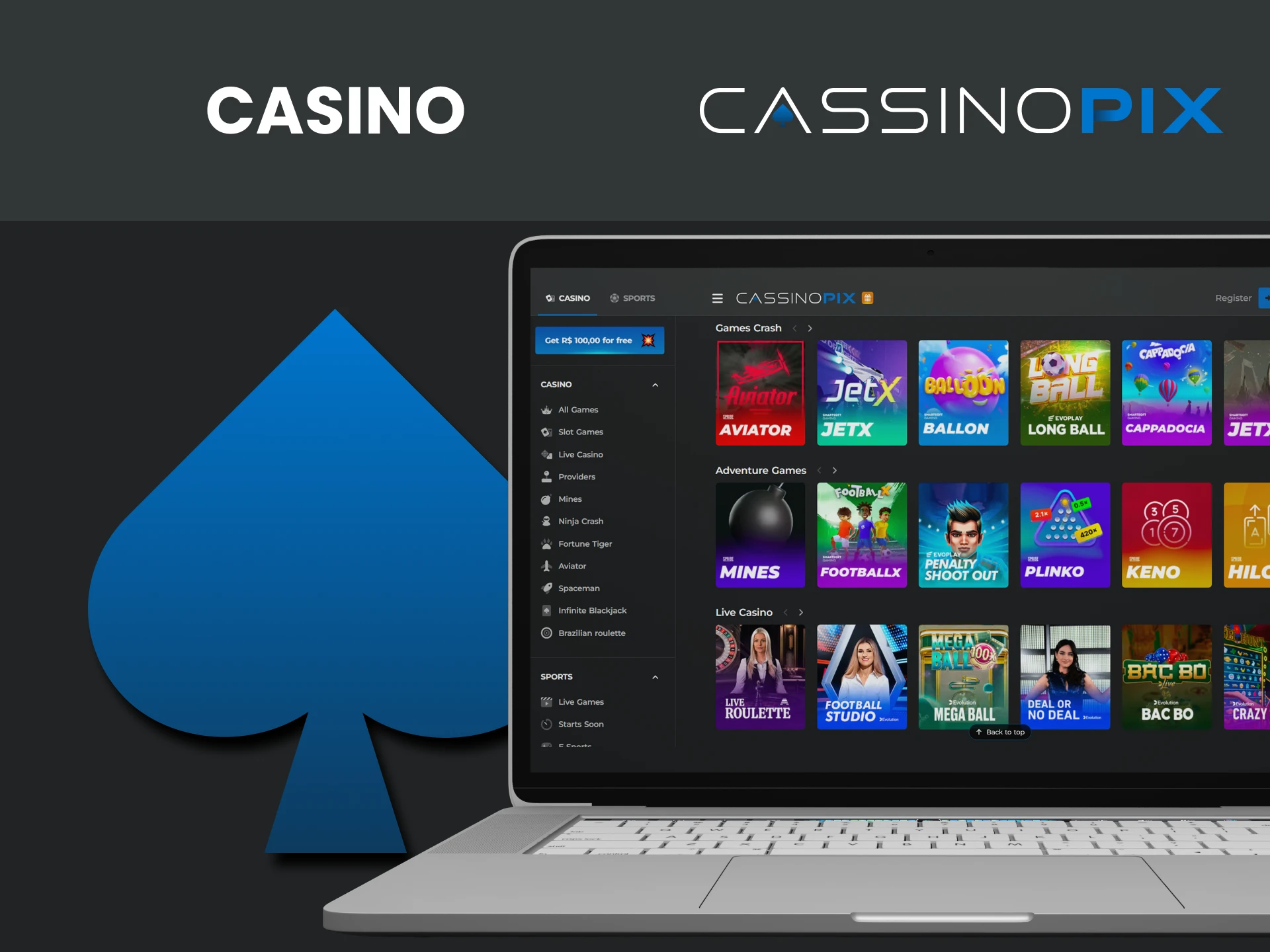 We will talk about casino games on Cassino Pix.