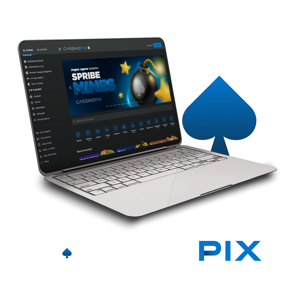 For games and bets, choose Cassino Pix.