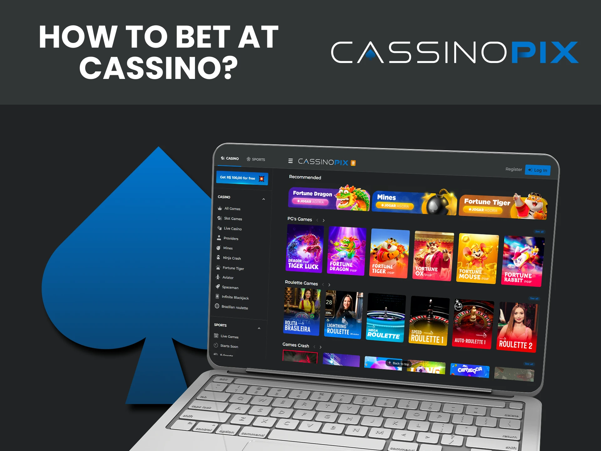 Play casino on the Cassino Pix website.