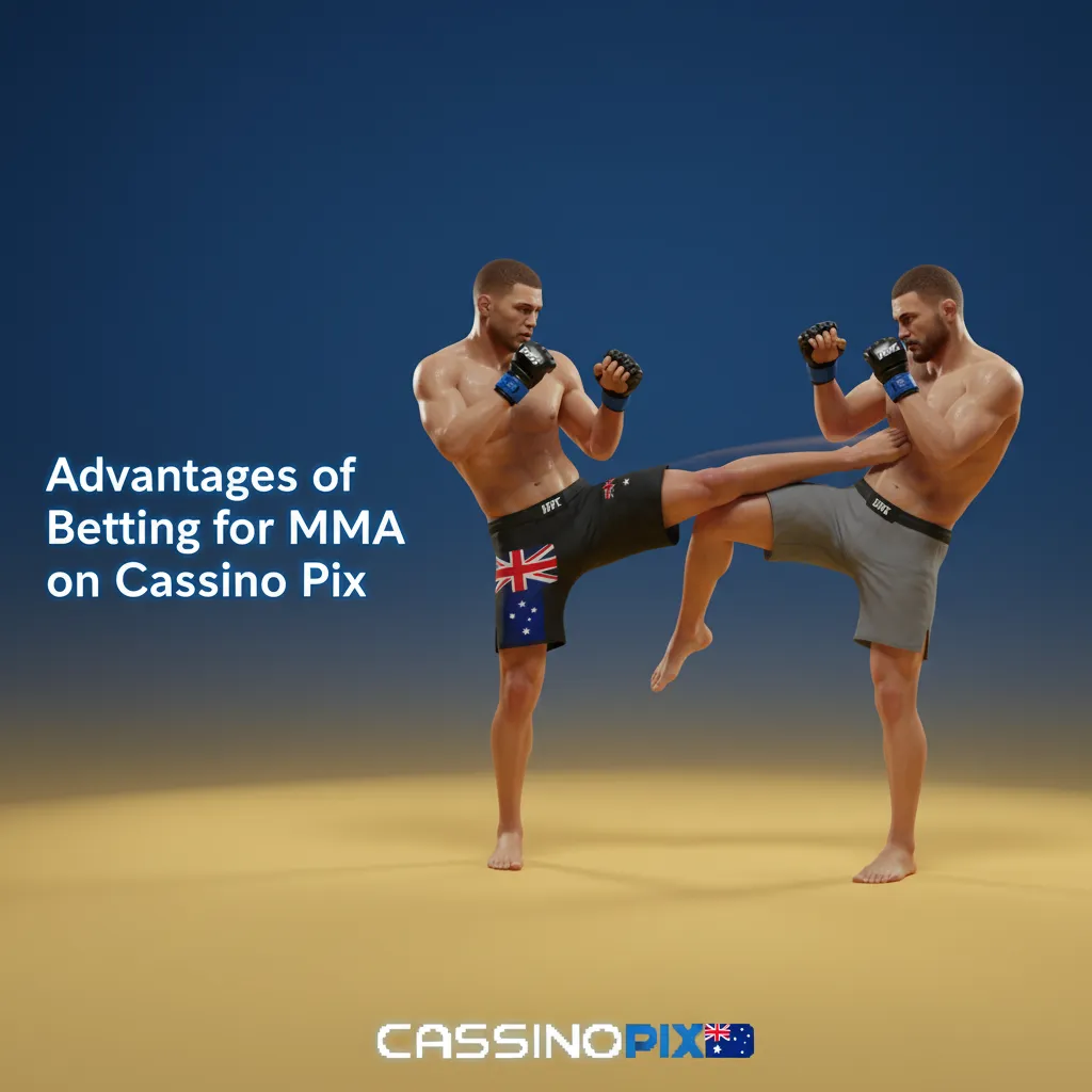 Cassino Pix MMA betting features: early odds, live stats, Call to Bet, Cash Out, multis, fast payments, and account tools.