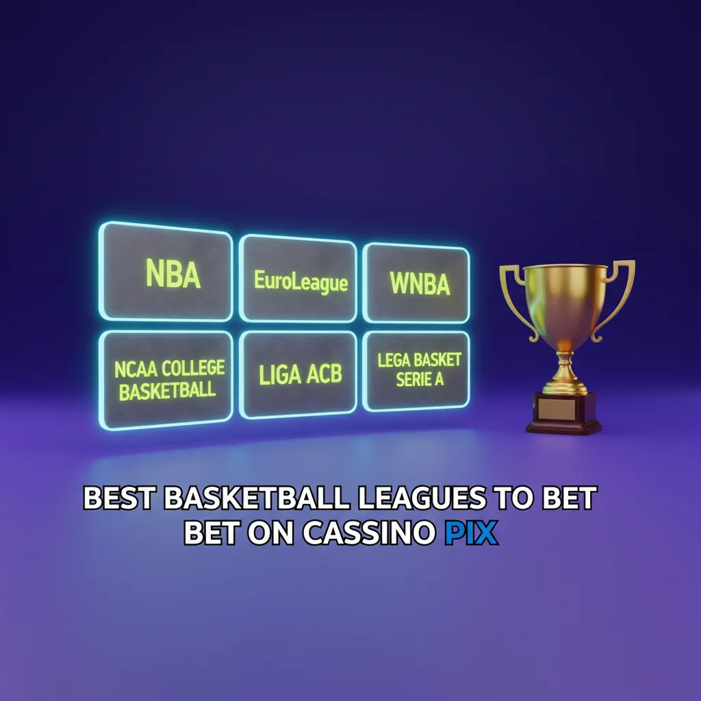 Cassino Pix basketball betting leagues: NBA, NBL, EuroLeague, NCAA D1 Men's, WNBA, FIBA events, CBA; availability varies.