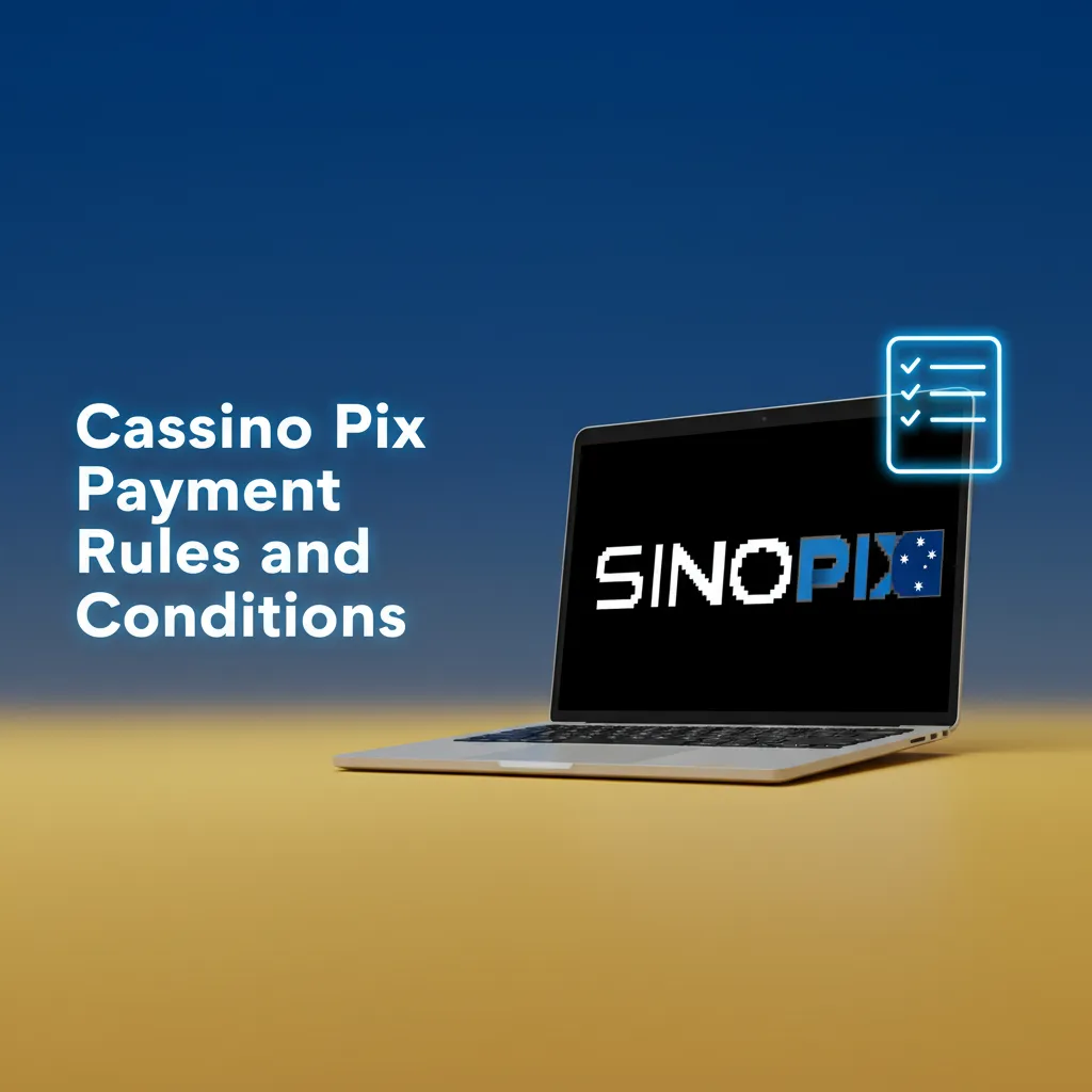 Infographic on Cassino Pix rules in Australia: KYC, same-method withdrawals, name match, 1x turnover, AUD limits.