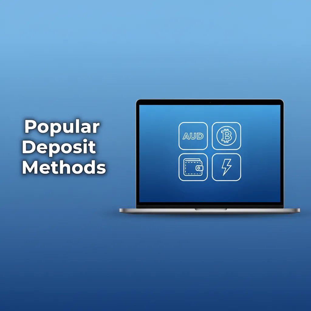 Icons of popular Australian deposit methods: PayID/Osko, POLi, Visa/Mastercard, Skrill, Neosurf, USDT