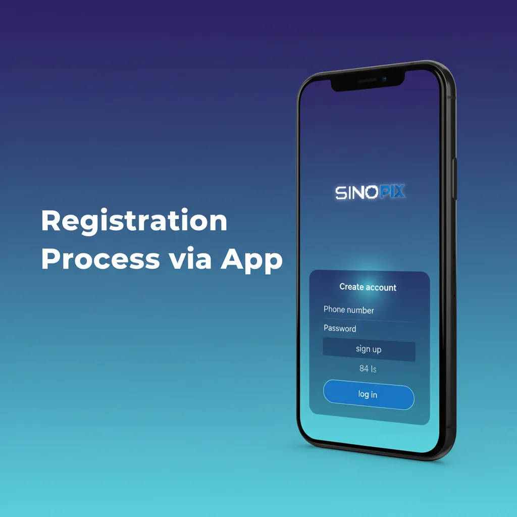 Infographic of app registration: create account, provide ID-matching details, set limits, verify email/phone, add payment.