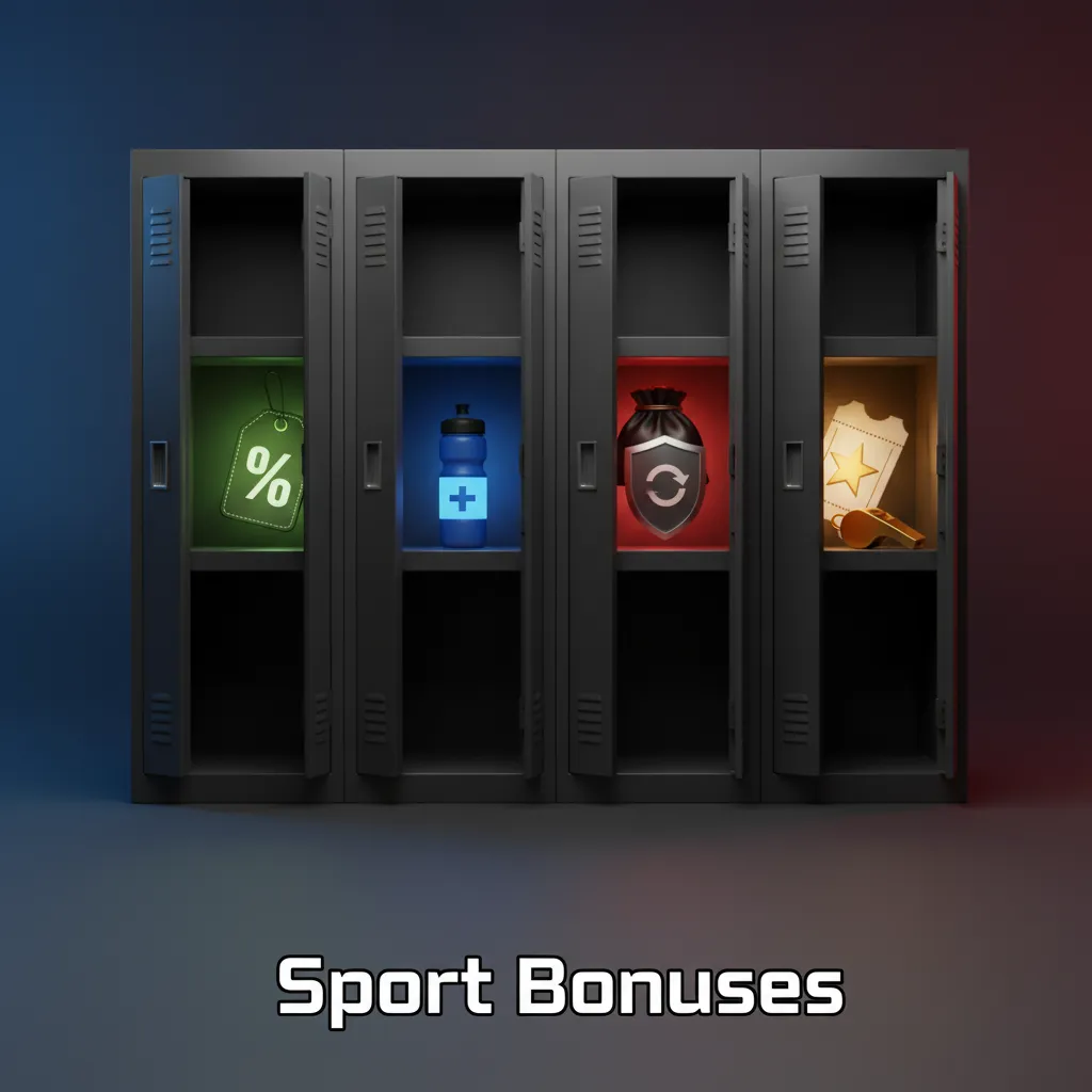 Sport Bonuses: First Bet Insurance, Multi Boost, Esports Acca Insurance, Early Payout; includes conditions and activation.