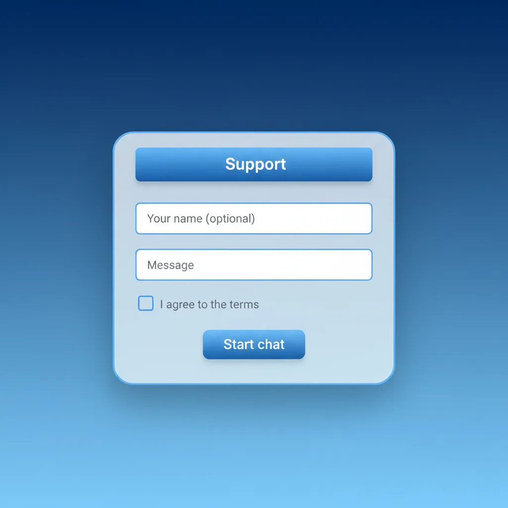 Desktop support options: 24/7 live chat, email, Help Centre FAQs and guides, and official social channels.