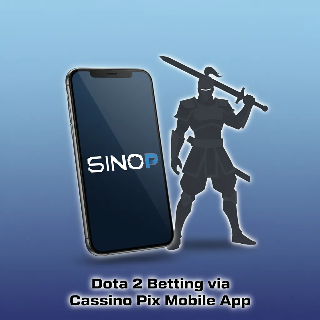 Smartphone showing Cassino Pix app with Dota 2 live odds, bet slip, AUD currency, biometric login, Australia backdrop