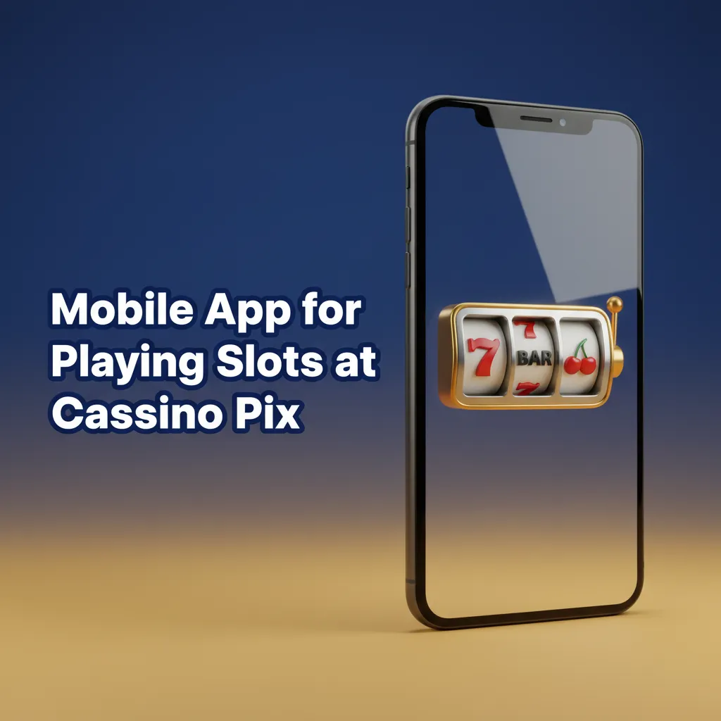 Cassino Pix mobile slots app on phone with clean UI, Slots tab, search, filters, game grid, balance header, spin button.